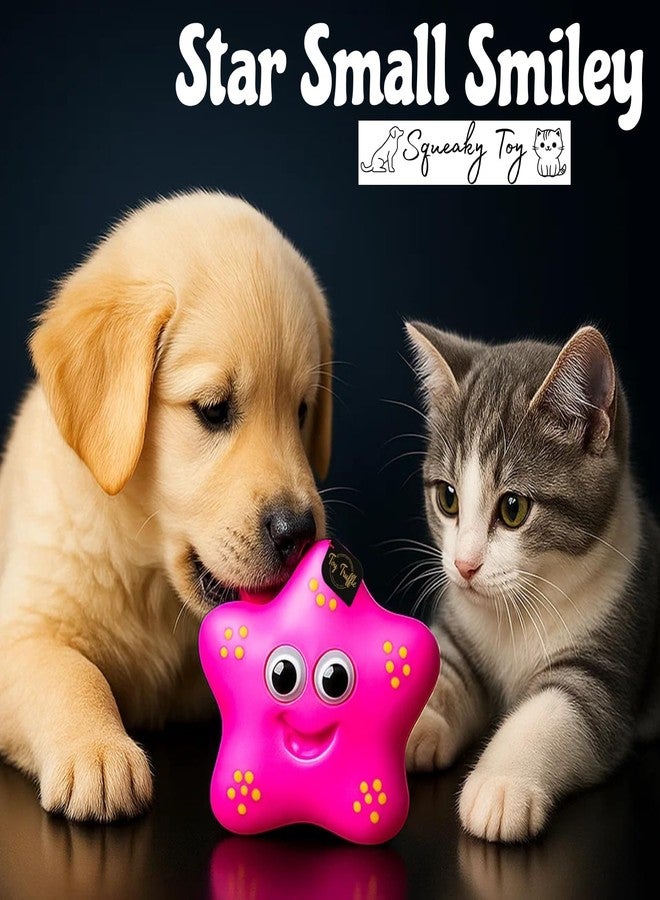 Toy Truffle لعبة نجم البحر الكمأة الصريرية للكلاب | لعبة مضغ ناعمة مع وجه مبتسم ونقاط بارزة للكلاب والجراء | صفارة مدمجة للعب والعض والشد والجلب والمضغ | لعبة حيوانات أليفة من مطاط اللاتكس الوردي الفاتح. - Image 2